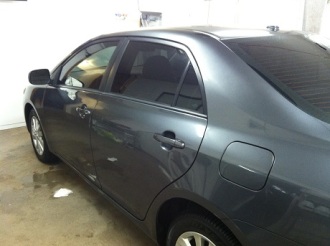 Blue Corolla After Auto Window Tinting