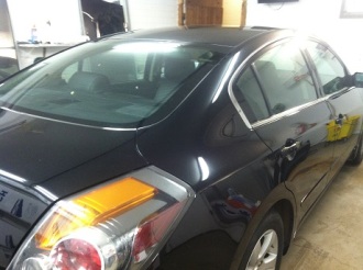 Black Altima Before Mobile Window Tinting